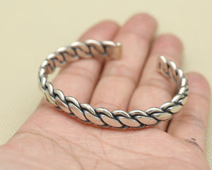 Solid Sterling Silver Domar Braided Weave Open Cuff - Sold Out