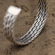 Load image into Gallery viewer, Sterling Silver Triple Weave Cuff Bracelet