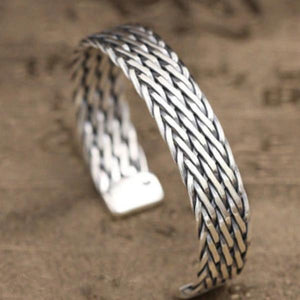 Sterling Silver Triple Weave Cuff Bracelet