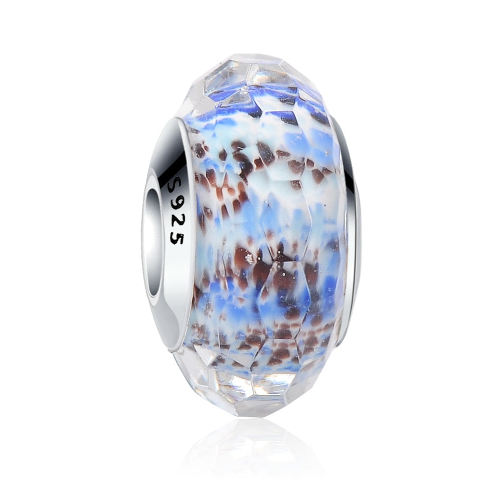 Galaxy Blue & Star Murano Charm Glass Beads For Beaded Silver Bracelets 925 Sterling  Silver Beads for Jewelry Making Berloque - AliExpress