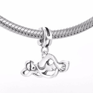 Sterling Silver Dangling Swimming Charm
