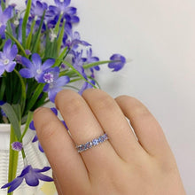 Load image into Gallery viewer, Six Stone Genuine Tanzanite Ring set in Sterling Silver