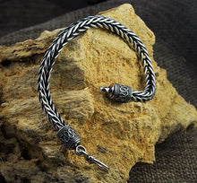 Load image into Gallery viewer, Vintage Look Thai Silver Braided Weave Bracelet, Sterling Silver Bracelet, Women&#39;s Sterling Silver Bracelet, Men&#39;s Sterling Silver Bracelet, Thai Sterling Silver Bracelet, Unique Sterling Silver jewelry, Sterling Silver Gifts, 100sterling.com