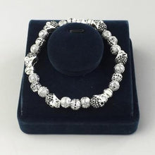 Load image into Gallery viewer, Men&#39;s CorbinOne Silver Plated Full Circle Designer Bead Bracelet