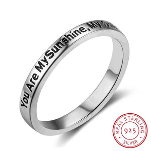 Sterling Silver "You Are My Sunshine,My Only Sunshine" Ring