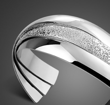 Load image into Gallery viewer, Sterling Silver Triple Band Cuff Bracelet