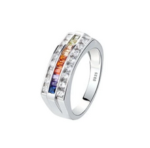 Load image into Gallery viewer, Sterling Silver Colors of the Rainbow Ring Collection - 13 Designs Available