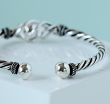 Load image into Gallery viewer, Sterling Silver Twisted Rope Bracelet