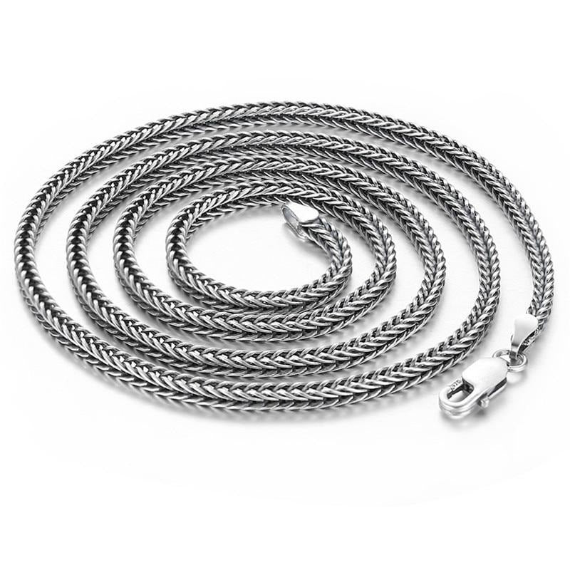 Men's Solid S925 Sterling Silver Neck Chain