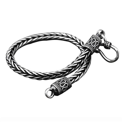 Sterling Silver Double Link Fish Hook Bracelet – 100Sterling