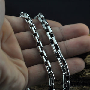 Hand-made Solid Thai Sterling Silver Chain Link Bracelet