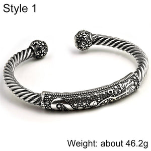 Solid Thai Sterling Silver Accent Cuff Bangles -Two Designs