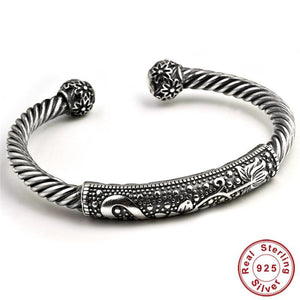 Solid Thai Sterling Silver Accent Cuff Bangles -Two Designs