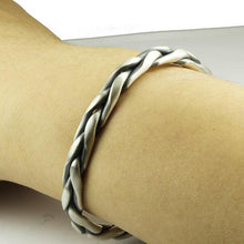 Load image into Gallery viewer, Braided Twist Sterling Silver Open Bangle Bracelet, Sterling Silver bracelet, Sterling Silver Jewelry, Silver jewelry, Silver, Bangle Bracelet, Unisex, 100Sterling.com