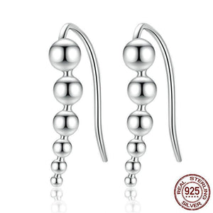 Sterling Silver Six Connections Ball Earrings