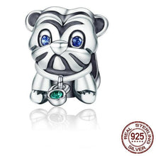 Load image into Gallery viewer, Sterling Silver Blue Eyed Pup Bead Charm