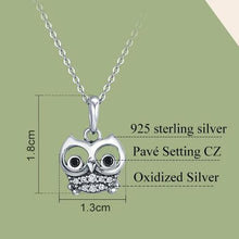 Load image into Gallery viewer, Sterling Silver Dangling Big Eyed Owl Charm