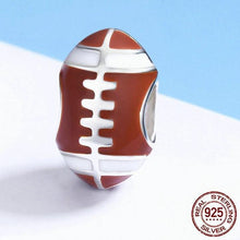 Load image into Gallery viewer, Sterling Silver American Football Bead Charm