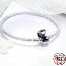 Load image into Gallery viewer, Sterling Silver Mesh Bracelet with LOVE FOREVER Clasp