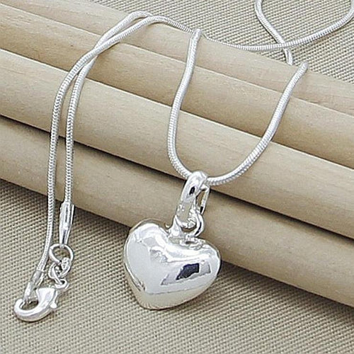 Sterling Silver Heart Pendent Necklace