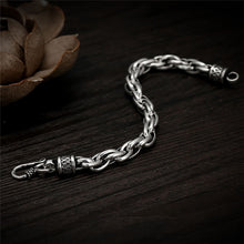 Load image into Gallery viewer, Sterling Silver Double Link Fish Hook Bracelet