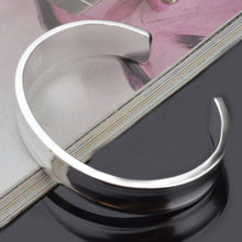 Load image into Gallery viewer, 925 Sterling Silver Wide Open Cuff Bracelet For Women or Men 