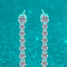 Load image into Gallery viewer, 925 Sterling Silver 1.18 Carat Moissanite Long Earrings